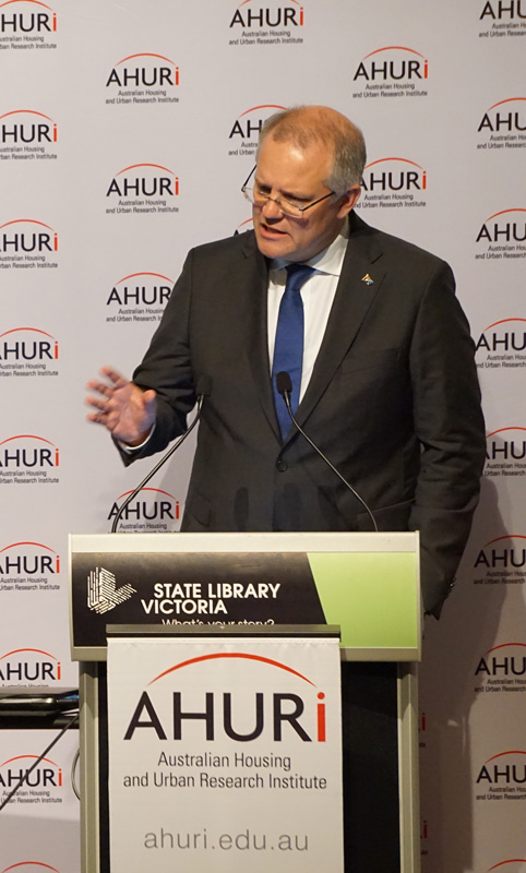 scott morrison speaking at event