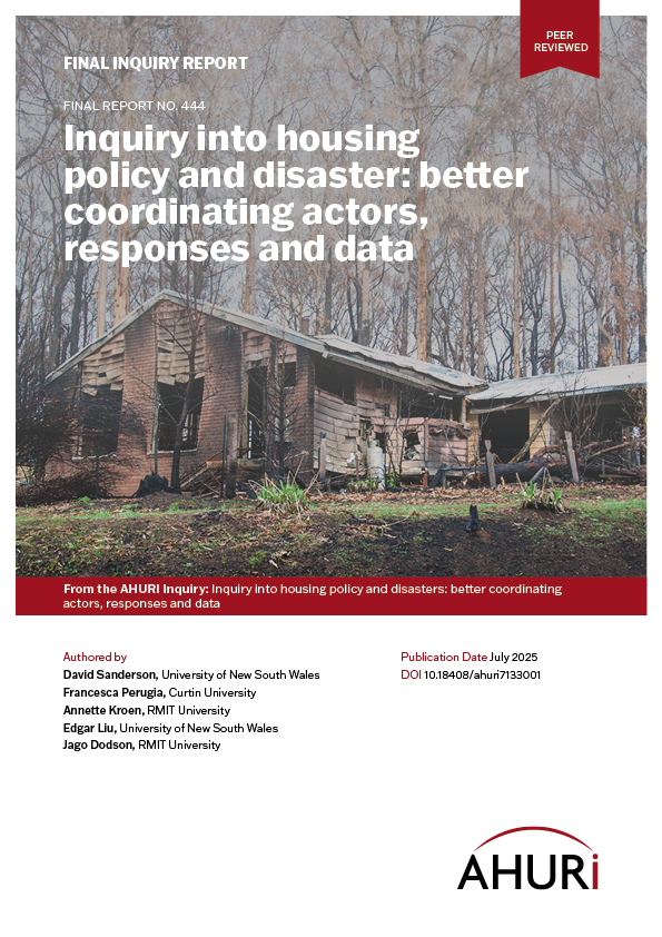 Cover for AHURI Final Report 444
