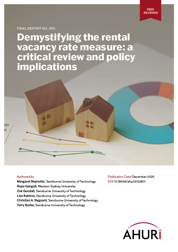 Report cover for AHURI Final Report 450