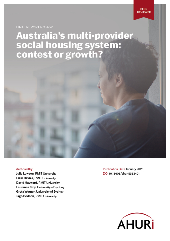 Report cover for AHURI Final Report 452