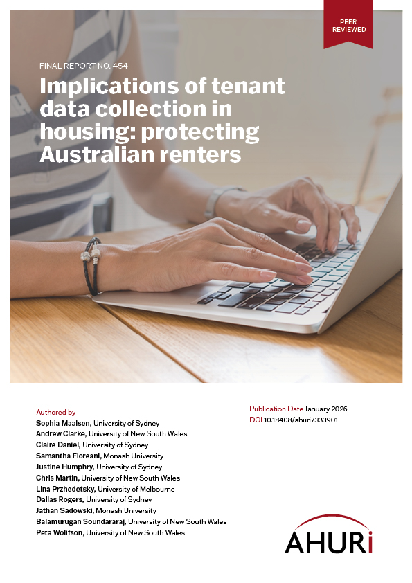 Report cover for AHURI Final Report 454