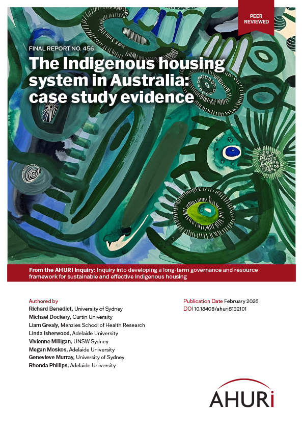 Report cover for AHURI Final Report 456