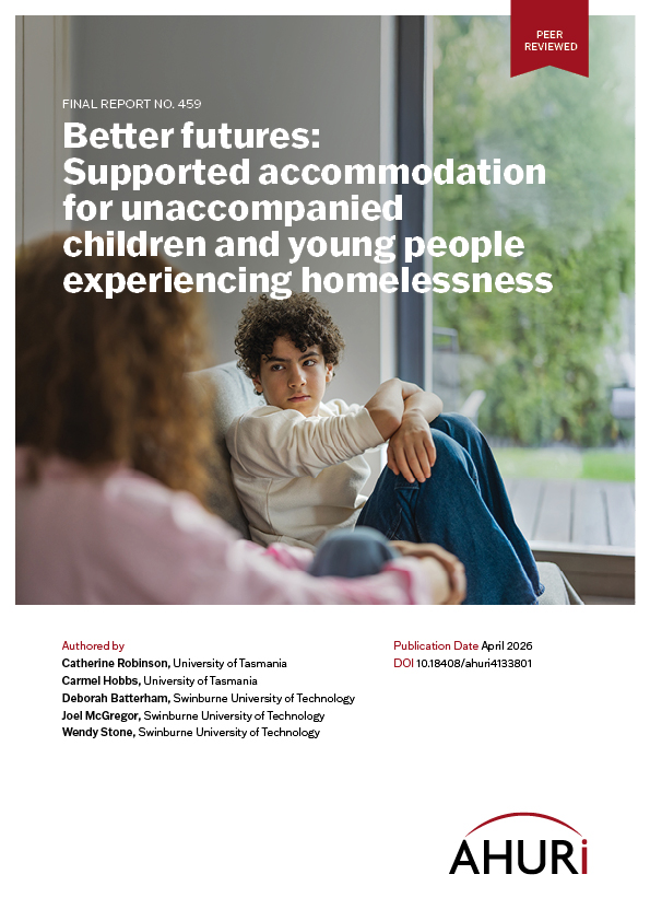 Report cover for AHURI Final Report 459