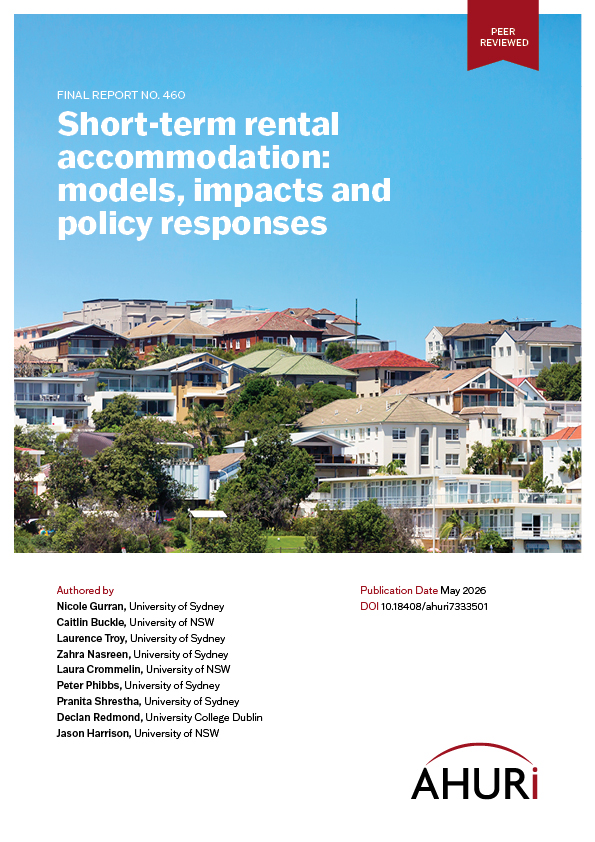 Report cover for AHURI Final Report 460