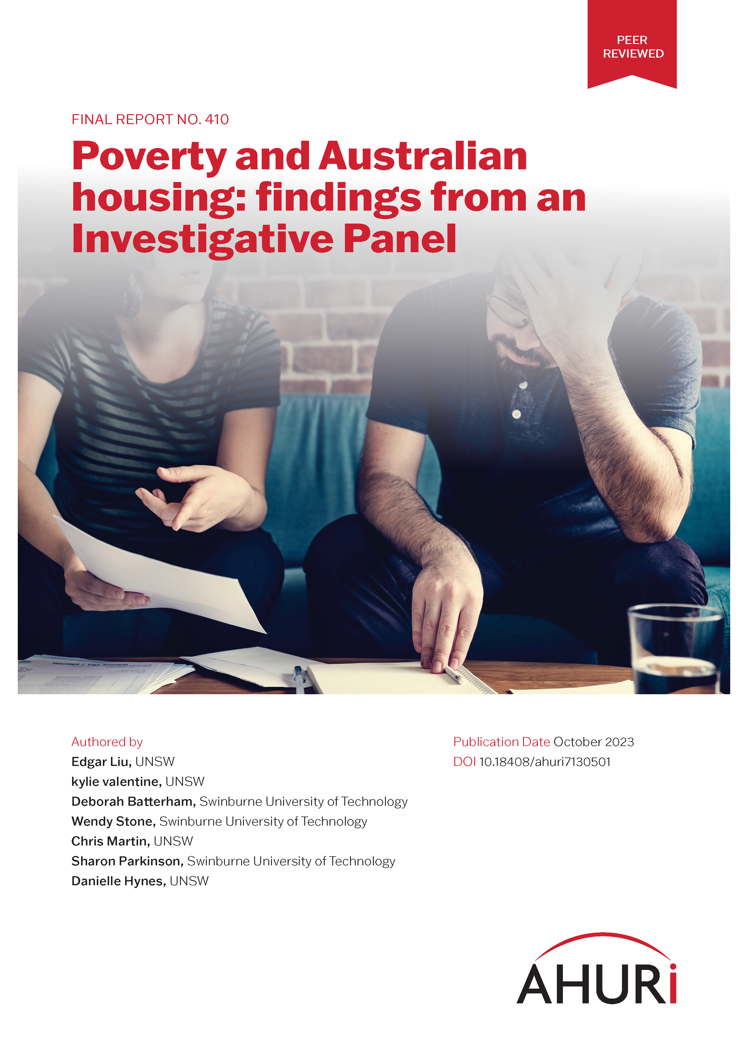 Poverty and Australian housing: findings from an Investigative Panel