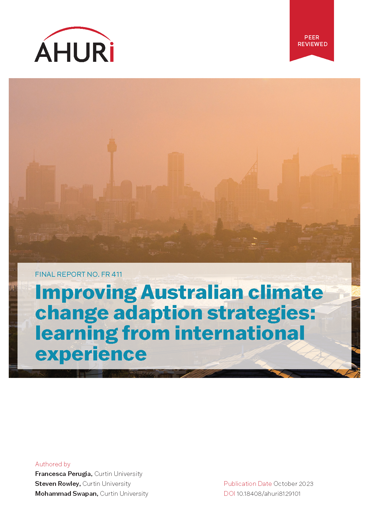 Improving Australian climate change adaption strategies: learning from international experience