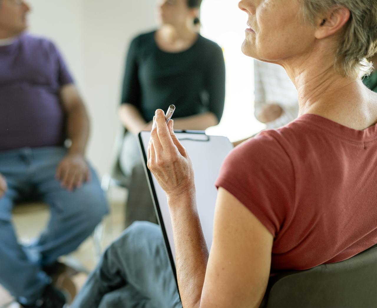 People talking in focus group
