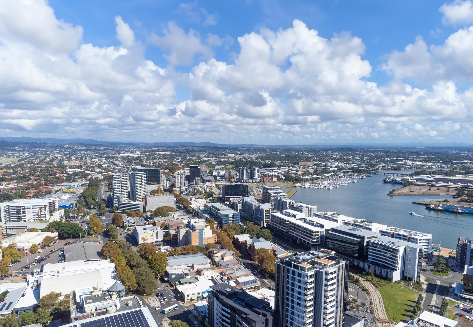 Aerial view of Australian city